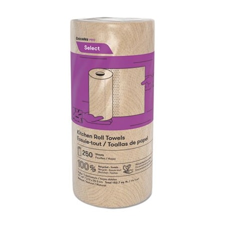 Cascades Pro Select Roll Paper Towels, 2-ply Ply, 166.6 ft, Natural K251